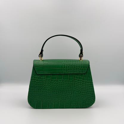 olasz valódi bőr táska Croco Verde